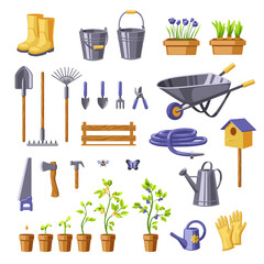 A set of tools for the garden.