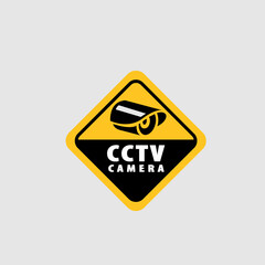 CCTV warning illustration design. CCTV sticker warning