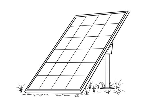 Solar panel vector stock illustration.