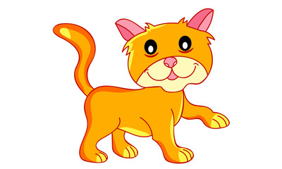 funny cat illustration vector