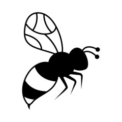 Bee outline icon design ilustration template vector