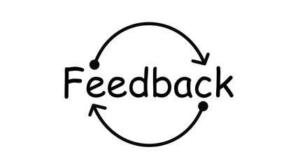 Feedback Sign Or Symbol on White Background