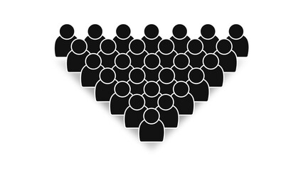 Group of People or Humans Icon on White Background