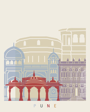 Pune Skyline Poster