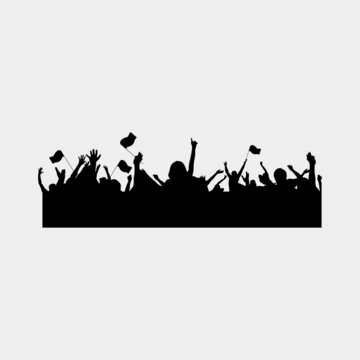 supporter silhouette illustration design. fans illustration design