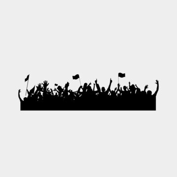 supporter silhouette illustration design. fans illustration design
