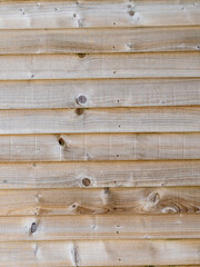 horizontal feathered edged timber boarding panel natural finish
