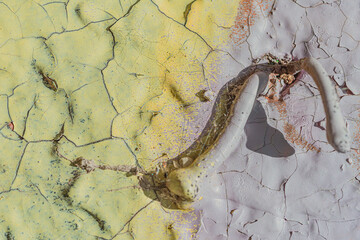 Craquelure paints on old walls- art background