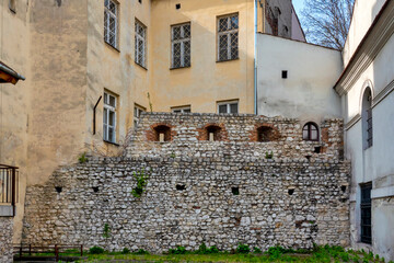 Fototapeta na wymiar Old wall of Kazimerz