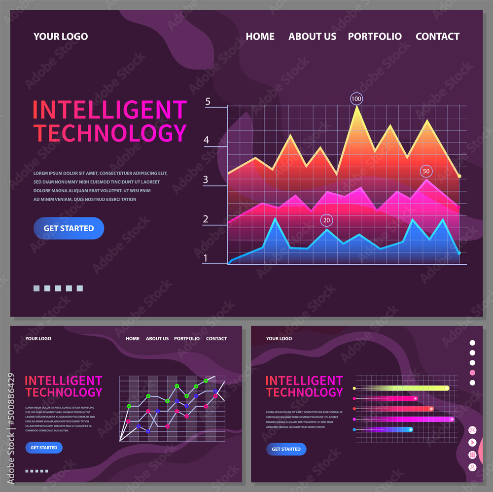 Poster intelligent technology hud interactive panel. data screen with charts, diagrams. futuristic ui infog