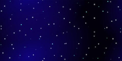 Falling Snowflakes seamless pattern flying snow