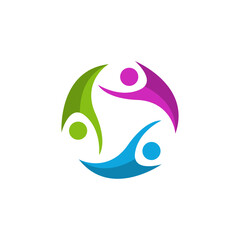 Obraz premium community logo design vector