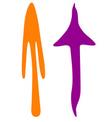 Arrows up vector abstract line illustration.