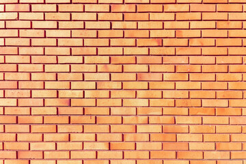 Front view of a two tone brick wall at San Francisco, California