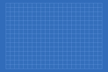 Fototapeta na wymiar Blank Blueprint grid background. Blue lined architecture backdrop. Vector illustration