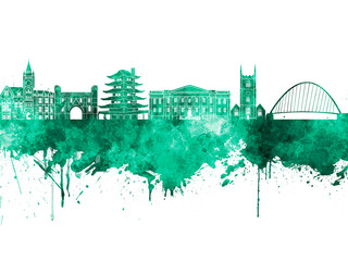 Obraz premium Reading skyline in watercolor