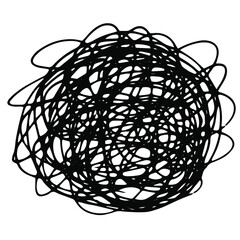 Tangled tangle vector abstract illustration
