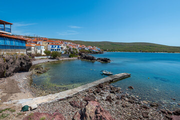 Fototapeta premium Sigri Village view İn Lesvos Island of Greece