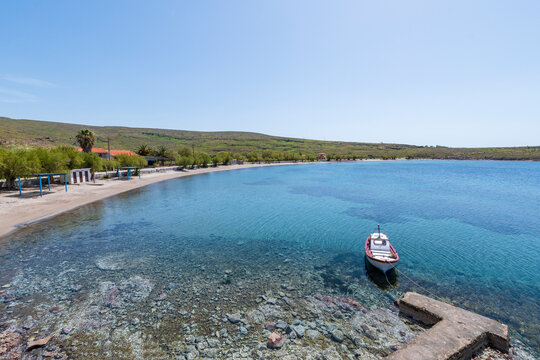 Sigri Village view İn Lesvos Island of Greece