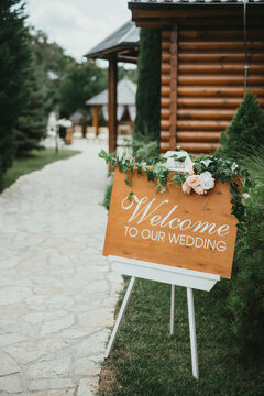 Welcome to our wedding stock photo. Decoration for wedding.