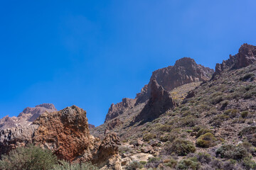 View from the Boca Tauce viewpoint in the Teide Natural Park in Tenerife, Canary Islands