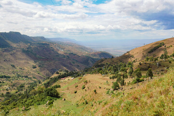 Obraz premium Scneic view of Kerio Valley from a view point at Elgeyo Marakwet County, Kenya