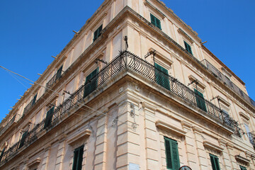 Fototapeta na wymiar baroque palace (Impellizzeri S. Giacomo) in noto in sicily (italy) 