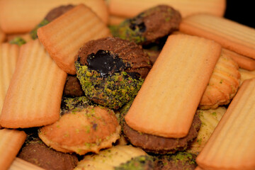 Traditional Arabic cookies for celebration of Islamic holidays of El-Fitr feast, Egyptian Eid...