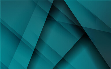 Abstract overlap layer green turquoise background