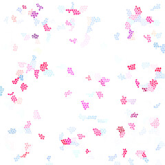 Backgrounds, textures. Scandinavian style. Pink and blue honeycombs on a white background. Delicate texture. For scrapbooking and printing.Spring Cute Digital Abstract Drawing.