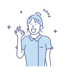 Smile nurse (female healthcare worker) vector illustration