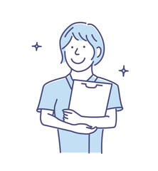 Smile nurse (female healthcare worker) vector illustration