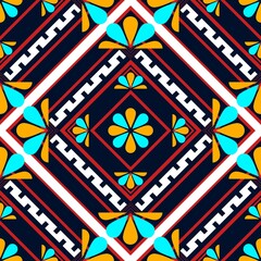 Geometric ethnic pattern traditional Design for background,carpet,wallpaper,clothing,wrapping,Batik,fabric,sarong,embroidery style.