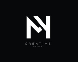 MY NY Logo Design , Initial Based NY MY Monogram 