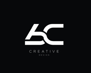 BC Logo Design , Initial Based BC Monogram 