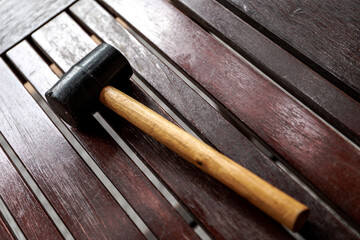  Some tools, a set of hammers with some nails and screws
