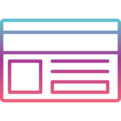 Fototapeta premium Id Card Icon