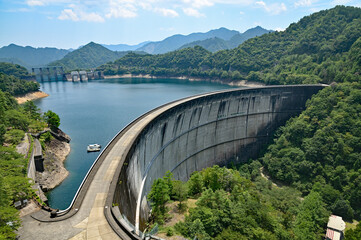 池原ダム 堤体全景