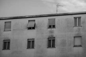 The houses of the others seen from outside the window