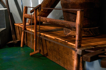 Various traditional woodworking tools close-up