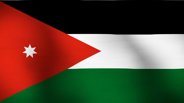 Flag of Jordan Close Up