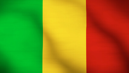 Fototapeta premium Flag of Mali Close Up