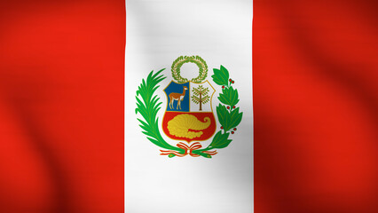 Obraz premium Flag of Peru Close Up 