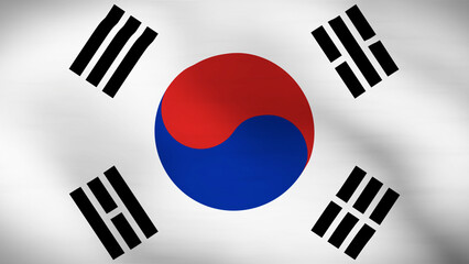 Flag of South Korea Close Up