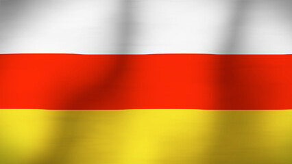 Flag of South Ossetia Close Up