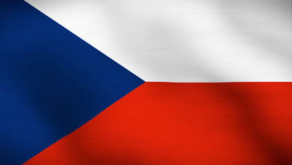 Flag of The Czech Republic Close Up