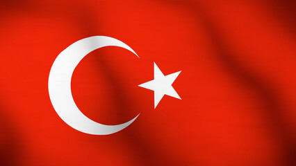 Flag of Turkey Close Up