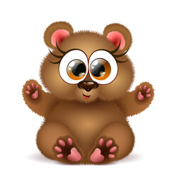 Cute cartoon bear girl