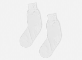 White Pair of Socks Mockup