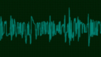 Analog Lines Audio Waveform on Green LED Panel